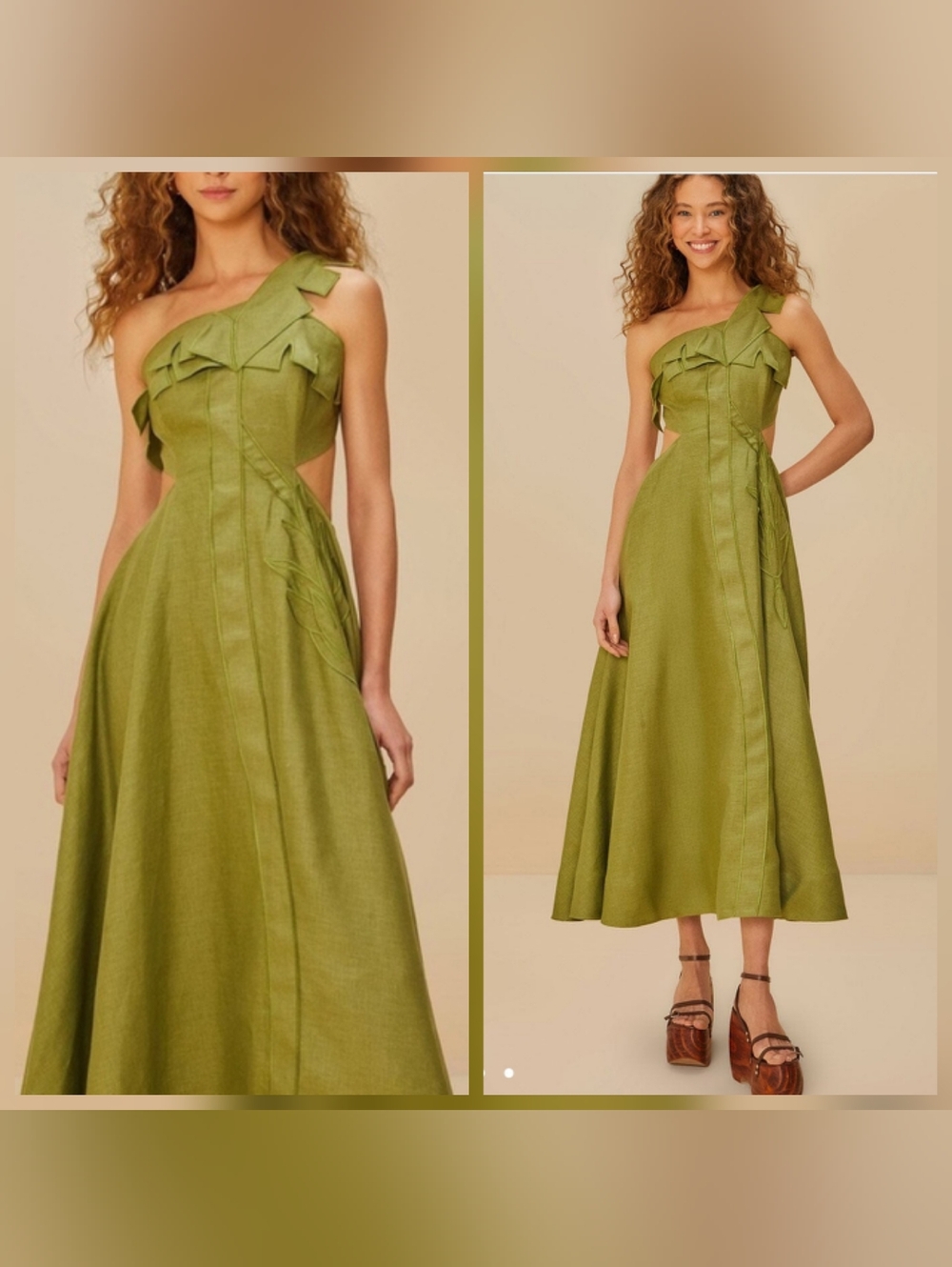 FARM Rio Parm Tree Linen Maxidress